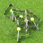 Upkoch 5 Pcs Egg Ring Set Stainless Steel Pancake Mold Egg Frying Molds Christmas Tree Shapestick Rings for Breakfast Sandwich Pancake Griddle with Anti-Scald Handle (11.7 X 8.8 Cm / 4.6 X 3.5 in）