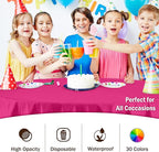 Exquisite 12-Pack Premium Plastic 84-Inch Round Tablecloth - Cerise