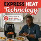Gourmia Air Fryer 6 QT Digital – Guided Cooking with 12 One‑Touch Presets, FryForce 360 Large XL Basket, Touchscreen, Dishwasher‑Safe Accessories, Healthy No‑Oil Cooking GAF686