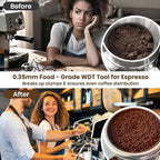 51mm Espresso Accessories Kit, Calibrated Spring Loaded Tamper, WDT Tool Espresso Machine Accessories Kit and Dosing Funnel Set, Coffee Tamper Tool and 51mm Portafilters, Barista Tools