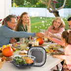 2 PCS Silicon Splatter Shield for Ninja Crispi Air Fryer Heat-Resistant Splash Guard,for Ninja Crispi Accessories,Crisp Containers,Crispy Replacement Parts Protects Kitchen from Oil Black&Grey