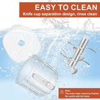 450ML Electric Garlic Chopper, Mini Portable Food Processor, Garlic Grinder Masher for Onion, Ginger, Chili, Fruit, Vegetable, Meat