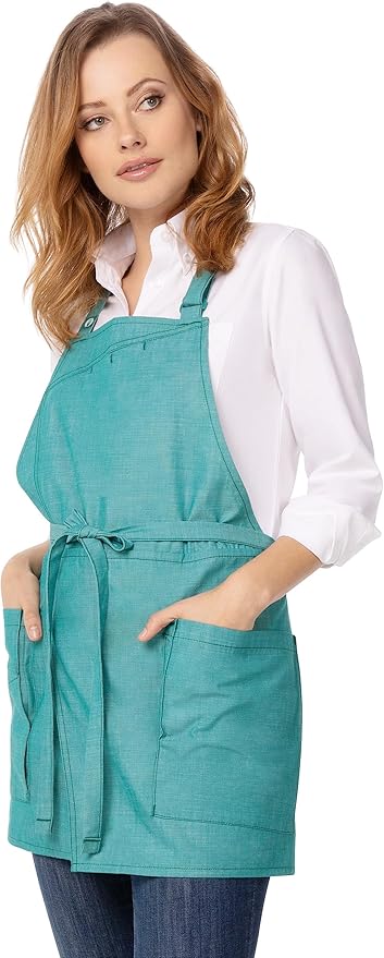 Chef Works Unisex Medford Short Bib Apron