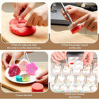 2 Pack Stainless Steel Cake Pop Mold Set, Circle and Heart Cake Pop Cutter and Pusher, Baking Cakepop Supplies Accessories Tools for Home Baking Desserts