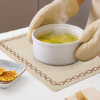 Placemats Set of 4, Heat Resistant & Waterproof Table Mats for Dining, Non Slip Scratch Proof Place Mats for Kitchen, Easy to Clean - Outdoor,Indoor Use（17x12 Inch）