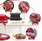 Adjustable Thickness Meat Tenderizer Attachment for Kitchenaid Stand Mixers, Meat Tenderizer Tool, Steak Cuber Processor Accessories for Kitchen aide,Dishwasher Safe