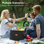 Lifewit Large Lunch Bag Insulated Lunch Box Soft Cooler Cooling Tote for Adult Men Women, Black 40-Can (24L)