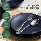 Signature Stainless Steel Flatware 20-Piece Set - Service for 4, Premium Stainless Steel with Weighted Handles, Dishwasher Safe, Everyday or Special Occasion Cutlery (Mirror Finish)