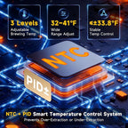 Espresso Machine with Grinder, 20Bar Espresso Machine Stainless Steel, Coffee Machine with Milk Frother for Latte/Cappuccino, Adjustable Temperature, Independent Hot Water & Americano Function