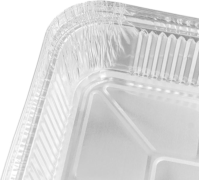 60 Pack 8 Inch Aluminum Foil Pans, Square Aluminum Baking Pans, Disposable Food Container for Food Storage Cooking Baking Roasting Takeaway