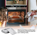 Aluminum Foil Pans,Disposable Trays,1/2 Size Sheet Cookie Cake Pan,17x13(20 Pack),Rimmed Baking Sheet for Frying, Grilling, or Baking Dishes