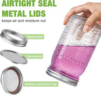 Mason Jars 32 Oz with Lids Wide Mouth 4 Pack, Glass Jars Canning Jars Large for Centerpieces Pickling Storage Food Meal Prep Salad Jam