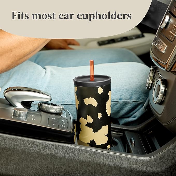 Contigo Streeterville Stainless Steel Tumbler with Straw, Dragon Fruit, 24oz.