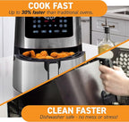 Gourmia 4-Qt Digital Air Fryer with Guided Cooking, Easy Clean, Stainless Steel