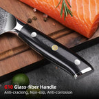 Sunnecko Damascus Chef Knife Japanese Santoku Knife 7 Inch Chopping Knife Vegetables, High Carbon Stainless Steel Knife with Gift Box