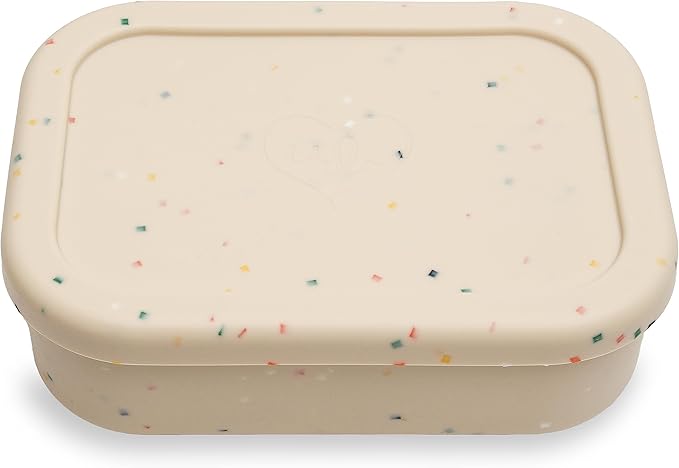 Leak Proof Bento Box Food-Grade Silicone Bento, BPA, Phthalate, Lead, & PVC Free - Bento Lunch Box for Daycare, Kids, & Adults - Leak Resistant Sets With Lids Snack Box Container (Beige)