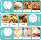 Kitchen in the Box Stand Mixer, 3.5 QT Small Kitchen Electric Stand Mixers, 10-Speed Portable Lightweight Dough Mixer for Daily Use with Egg Whisk, Dough Hook, Beater (Blue)