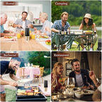 Gravity Electric Salt and Pepper Grinder, Automatic Pepper Mill, USB Rechargeable, Adjustable Coarseness, One-handed Operation, Ceramic Burr, Refillable, Auto Grinders with LED Light