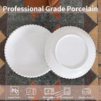 OMAYKEY 5.5 Inch Small Ceramic Dessert Plates Set of 12, Small Appetizer Plates, Porcelain Round Shaped Mini White Plate, for Cake Waffles Snacks Side Dish, Oven Microwave Dishwasher Safe