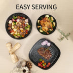 23PCS Ceramic Nonstick Cookware Set, Nonstick Detachable Handle Ceramic Cookware, Induction Kitchen Cooking Set with Removable Handle,include Frying Pans & Saucepans Oven Safe(Black)