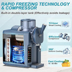 Ice Cream Maker, Slushie Machine for Home, Slushy Machine 70 oz Margarita Machine with 6 Preset Programs for Ice Cream, Frozen Yogurt or Gelato, Adjustable Thickness, Blue