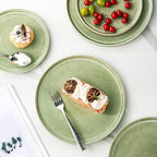 AmorArc Ceramic Dinnerware Sets, Handmade Reactive Glaze Stoneware Plates and Bowls Sets,Highly Chip and Crack Resistant | Dishwasher & Microwave Safe Dishes Set, Service for 6 (18pc)