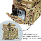 MOV COMPRA Tactical Lunch Bag for Men, Insulated Lunch Box Leakproof for Men Large Capacity with MOLLE Water Bottle Pouch Lunchbox for Adults for Work, Picnic（Camouflage Green）