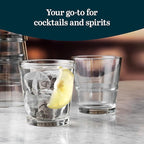 Libbey 15790 Restaurant Basics Stacking 9 oz Pint Glasses Set of 12, All Purpose Heavy Duty Glasses, Durable and Dishwasher-Safe Glass Drinkware