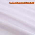 10 Pack White Square Tablecloths, 60 x 120 Inch Stain Resistant and Wrinkle Polyester Fabric Washable Table Clothes Cover for 6 Foot Table, Wedding, Reception Banquet, Birthday Party