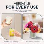 12 OZ Hobnail Drinking Set of 12 – Vintage Embossed Glassware, Textured Tumblers for Water, Beer, Cocktails, Mocktails, Whiskey & More – Includes Straws and Coasters – Clear