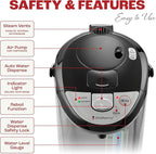 Premium 5.5 QT Hot Water Boiler and Warmer With auto dispense and Manual Pump, Quick Heatup and Keep-Boil Function for Instant On-Demand Hot Water Anytime, Boil-Dry Protection, ETL Approved