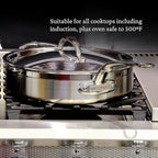 Hestan ProBond Forged TITUM - Professional Clad Stainless Steel, Nonstick, 10-Piece Cookware Set, Induction Compatible, Made without PFOAs