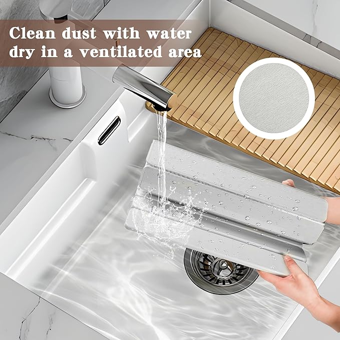 Stone Dish Drying Mat for Kitchen,Fast Dry and Quickly Absorbed Collapsible Drying Mat, 24"×16" Protection Kitchen Counter , Diatomaceous Earth Food Grade Stone Drying Trays (Grey, 16*24 inch)