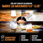 Whiskey Smoker Kit with Torch & 8 Flavors Wood Chips - Old Fashioned Smoker Kit - Bourbon Gifts for Men, Cocktail Smoker kit - USA Oak Smoke Lid (No Butane)