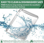 Baking Sheets Set of 2, HKJ Chef Cookie Sheets 2 Pieces Stainless Steel Baking Pans & Toaster Oven Tray Pans, Rectangle Size 23.54L x 15.67W x 1.18H inch & Non Toxic & Healthy & Easy Clean