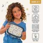 Bentgo Kids Prints Leak-Proof, 5-Compartment Bento-Style Kids Lunch Box - Ideal Portion Sizes for Ages 3-7, Durable, Drop-Proof, Dishwasher Safe, & PFAS & BPA-Free Materials (Friendly Skies)