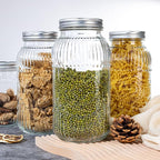 WELLIFE 64oz Mason Jars, 6 Pack Large Mason Jars Wide Mouth for Pickling, Canning, Fermenting and Food Storage, Microwave & Dishwasher Safe