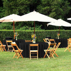 sancua 108 Inch Round Tablecloths Black, 6 Pack - Circle Fabric Cloth Table Cloths for Wedding Party Reception Banquet Birthday, Washable Polyester Table Cover (Fit 30-72 Inch Tables)