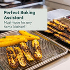 Ultra Cuisine Heavy Duty Cooling Rack for Cooking and Baking - Professional Grade Premium100% Stainless Steel Baking Rack & Wire Cooling Mesh for Roasting & Grilling - Dishwasher Safe - 11.5" x 16.5"