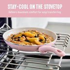 GreenLife 16 Piece Nonstick Cookware Set, Soft Grip Non-Toxic PFAS-Free Ceramic Pots & Pans, Dishwasher & Oven Safe, Frying, Sauce, Saute, Utensils, Glass Lids, Stay-Cool Handles, Wobble Free, Pink