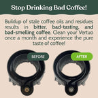 Roobi Cleaning Kit Compatible with Nespresso Vertuoline. Includes 1 Reusable Pod & 12 Cleaning Tablets. Carbon Neutral Vertuoline Cleaner Kit. 1 Year Supply.