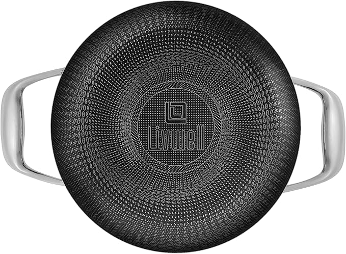 LIVWELL DiamondClad 3-Quart Hybrid Stockpot with Lid – Holiday & Christmas Home and Kitchen Gift – Stainless Steel Cookware Pot – Stockpot with Lid – Dishwasher Safe & PFOA-Free