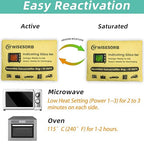 240 Gram Rechargeable Silica Gel Desiccant Packets, Desiccant Packs for Storage, Color Indicating Moisture Absorbers for Suitcase, Safe, 3D Filaments, Electronics, Cars, Camera [2 PACK]