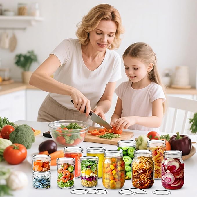 Aliggbent 130 Pcs Regular Mouth Canning Lids 70MM Airtight Split-Type Lids for Mason Jars Regular Mouth, Leakproof Bulk Canning Jar Lids for Food, Jam, Fruits & DIY Decor