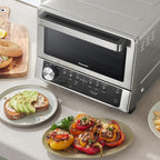 Panasonic FlashXpress Toaster Oven Countertop, 4-Slice Compact Size w/Double Infrared Heating, PFAS-free, 6 Auto Cook Options & Precise Temperature Control, 1300W - NB-G200P (Stainless Steel)