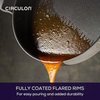 Circulon C1 Series Clad Stainless Steel with ScratchDefense Technology Cookware Nonstick Induction Saute Pan with Lid and Helper Handle, Metal Utensil Safe, 5 Quart - Polished Stainless Steel