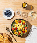 theterra 7.5'' Ceramic Pasta Bowls, Salad Bowls Set of 4, Stoneware Serving Bowls for Fruits, Noodle, Dinner, House-warming Wedding Present, Coca Mocha