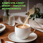 6.25" Wooden Coffee Stirrers with Round Heads – Customizable Stir Sticks with Logo or Text | Eco-Friendly Drink Stirrers for Coffee, Tea, Beverages & Events (6.25" - Pack of 200)