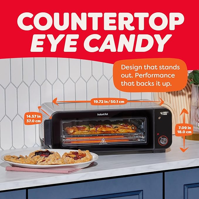 Instant Pot InstantHeat™ Pizza and Toaster Oven, Fits a 12" Pizza, Fresh Pizza, Frozen Pizza, Bake, Toast, Broil, & Reheat