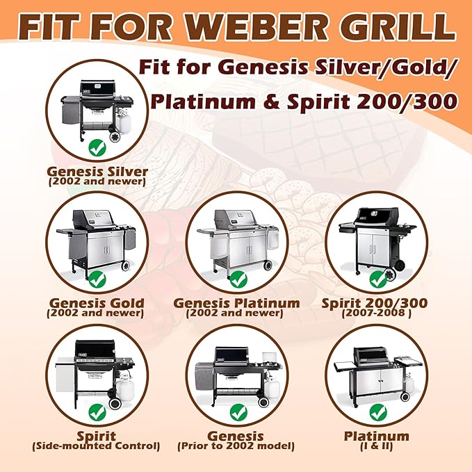 Igniter Kit for Weber 7510 Spirit 200/300/500/700, Genesis E310/E320 Grill Replacement Parts, BBQ Grill Igniter for Weber Gensis Silver B/C Genesis Gold B/C Platinum B/C Push igniter Parts